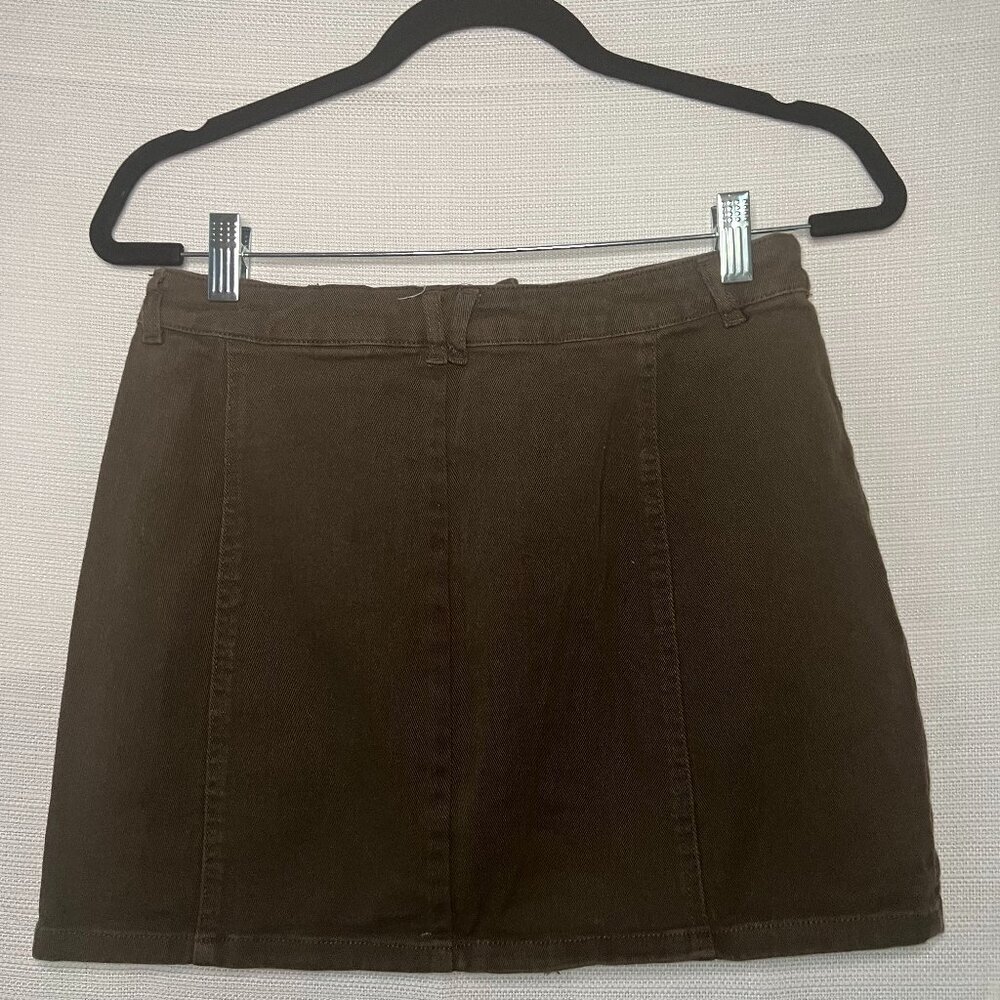 Altar’d State Button Up Mini Skirt with cargo pockets Medium Green - 0403 - Picture 3 of 3